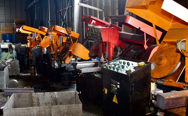 Cutting (Horizontal band sawing matchine, Shearing machine, Electro-ionic cutting)